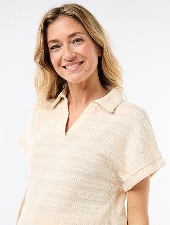 T-shirt forme polo coloré