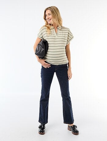 T-shirt forme polo coloré