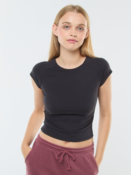 T-shirt froncé uni - Kiabi