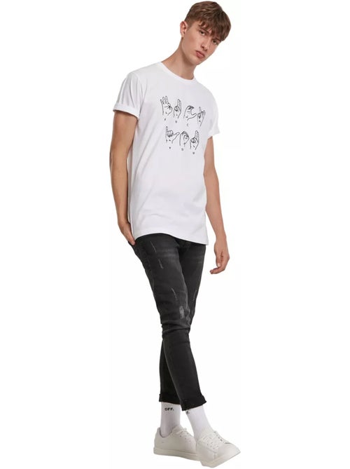 T-shirt fu sign language - mister tee - Kiabi