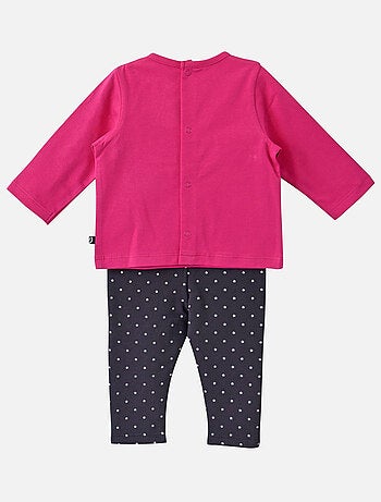 T SHIRT FUCHSIA + LEGGING ETOILÉ BERTELI