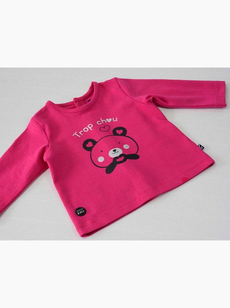 T SHIRT FUCHSIA + LEGGING ETOILÉ BERTELI Gris - Kiabi