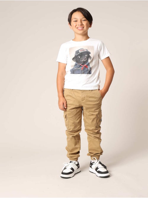 T-shirt garçon 100 % coton avec imprimé chien aspect denim et casquette DEELUXE 'Deeluxe' - Kiabi