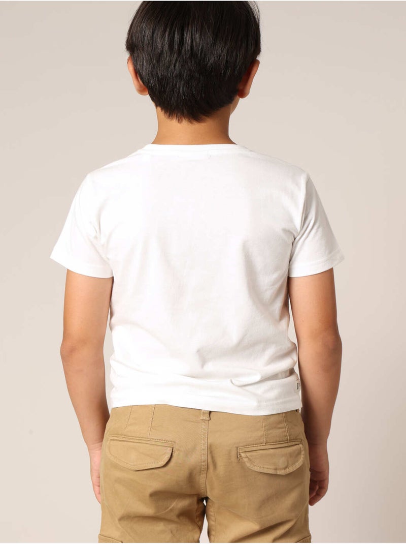 T-shirt garçon 100 % coton avec imprimé chien aspect denim et casquette DEELUXE 'Deeluxe' Ecru - Kiabi