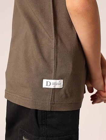 T-shirt garçon 100% coton avec imprimé moto style old school
'Deeluxe'