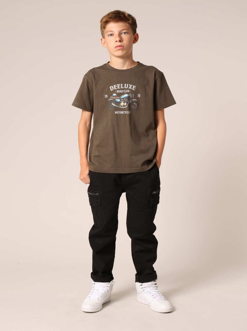 T-shirt garçon 100% coton avec imprimé moto style old school
 'Deeluxe' - Kiabi