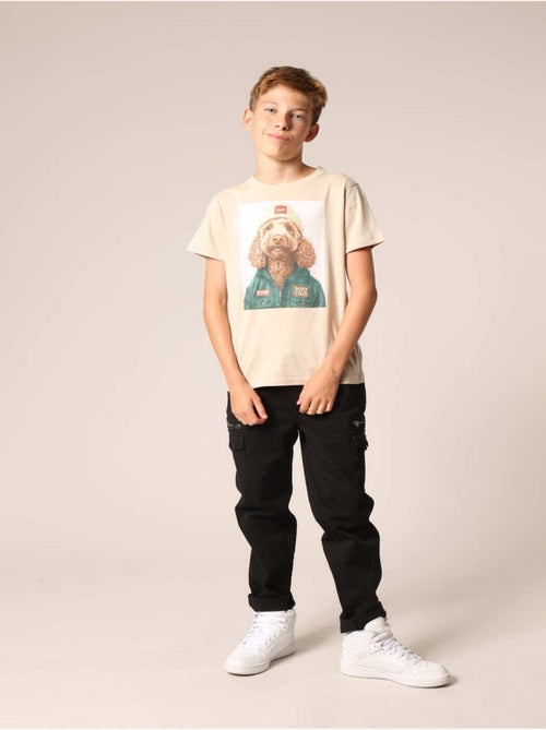 T-shirt garçon 100 % coton imprimé amusant 'Deeluxe' - Kiabi