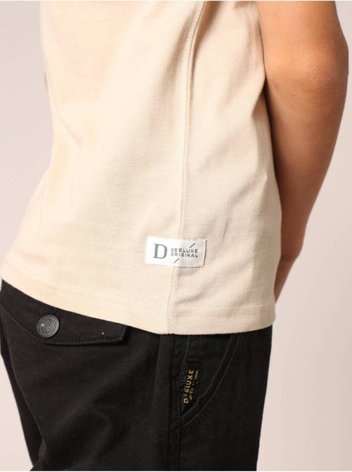 T-shirt garçon 100 % coton imprimé amusant 'Deeluxe' - Kiabi