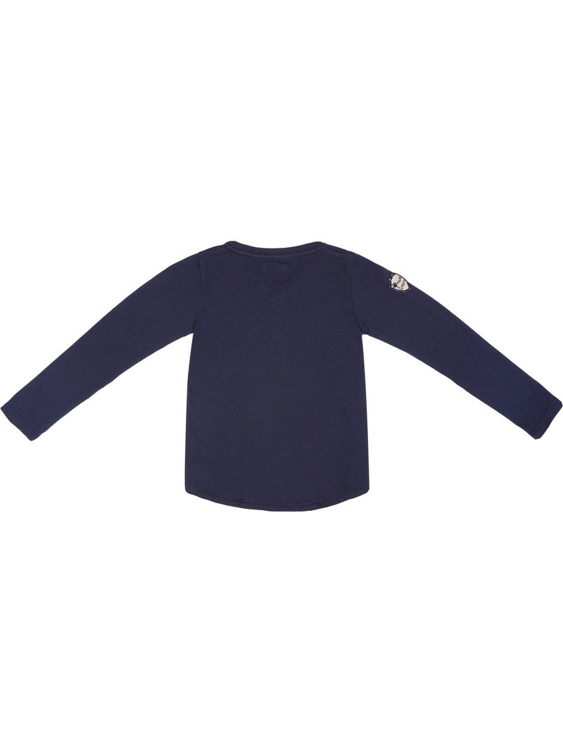 T-shirt Garçon à Manches Longues | ELVIS Bleu - Kiabi