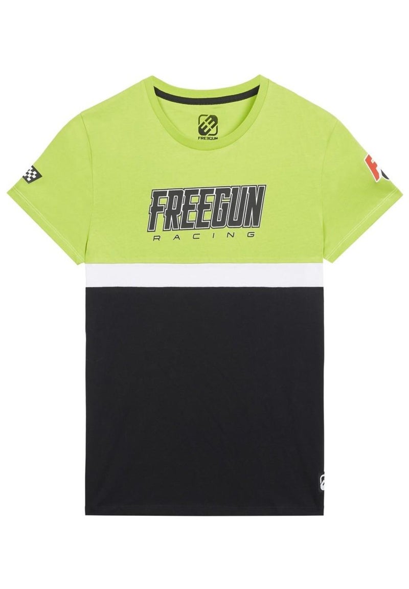 T-shirt garçon Collection Racing Freegun Vert - Kiabi