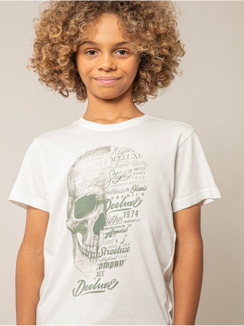 T-shirt garçon coton 'Deeluxe' Blanc - Kiabi