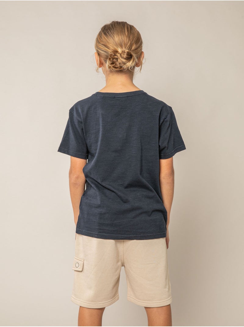 T-shirt garçon coton 'Deeluxe' Bleu marine - Kiabi