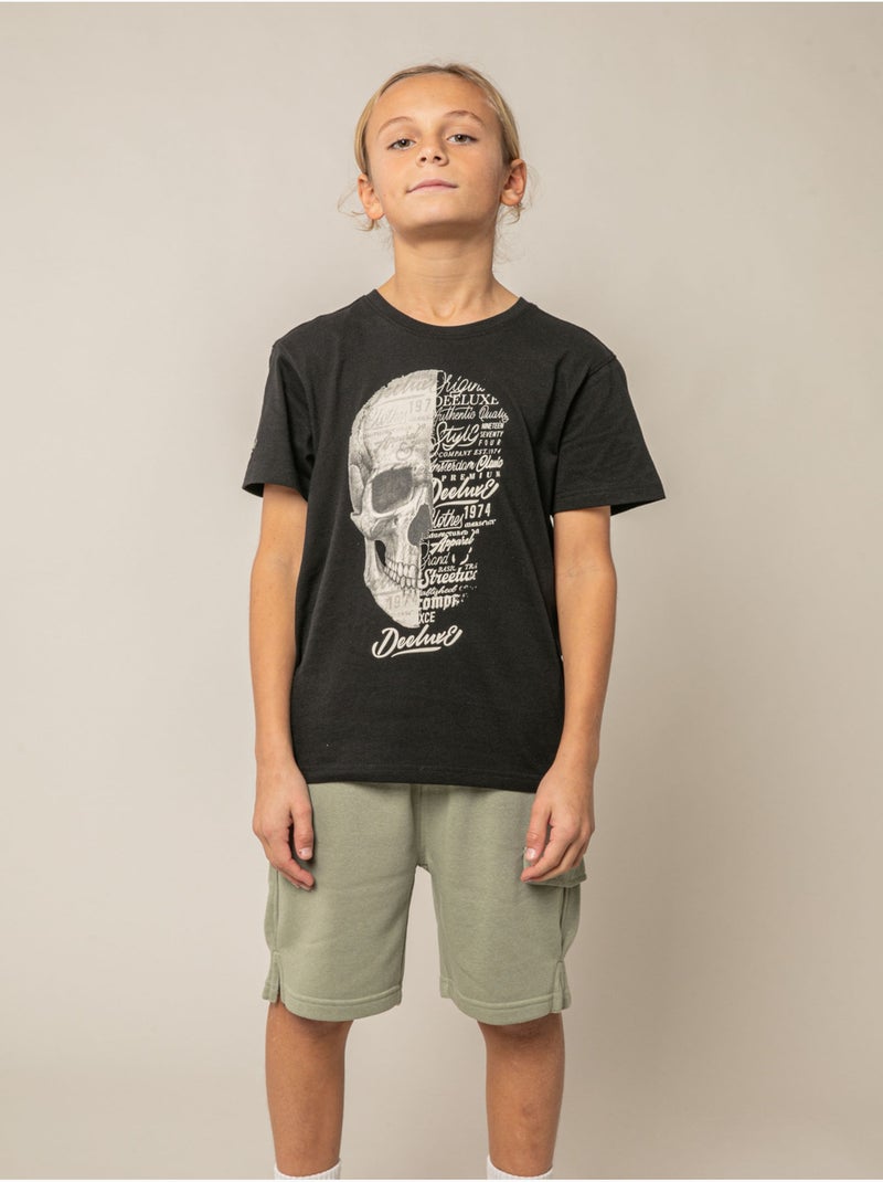T-shirt garçon coton 'Deeluxe' Noir - Kiabi