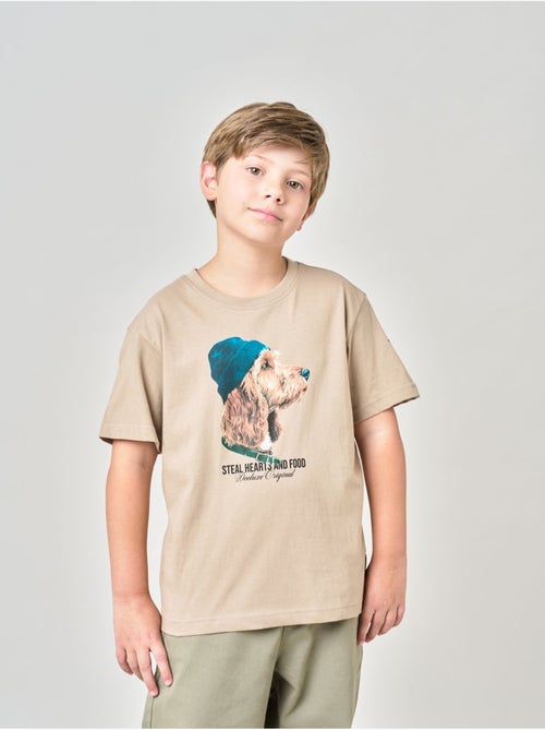 T-shirt garçon en 100% coton jersey imprimé chien stylisé 'deeluxe' - Kiabi T-shirt garçon en 100% coton jersey imprimé chien stylisé 'deeluxe' - Kiabi