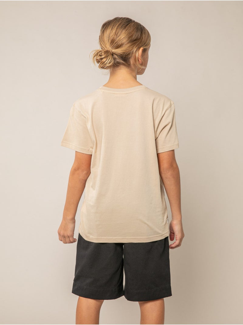 T-shirt garçon en coton 'Deeluxe' Beige coquille - Kiabi