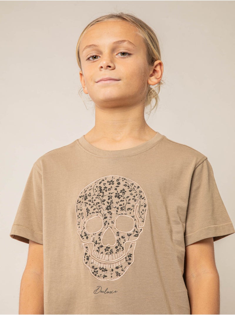 T-shirt garçon en coton 'Deeluxe' Beige sable - Kiabi