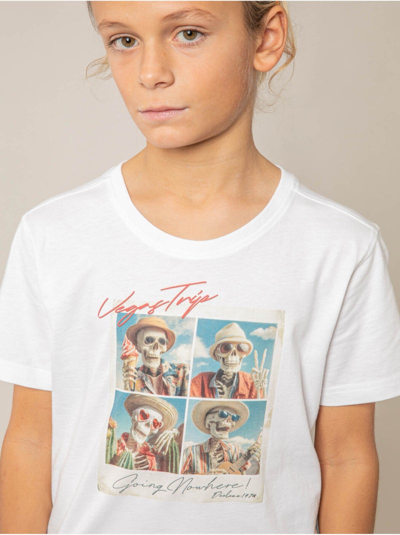 T-shirt garçon en coton 'Deeluxe' Blanc - Kiabi