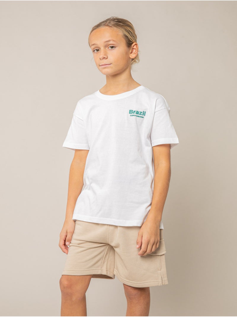 T-shirt garçon en coton 'Deeluxe' Blanc - Kiabi