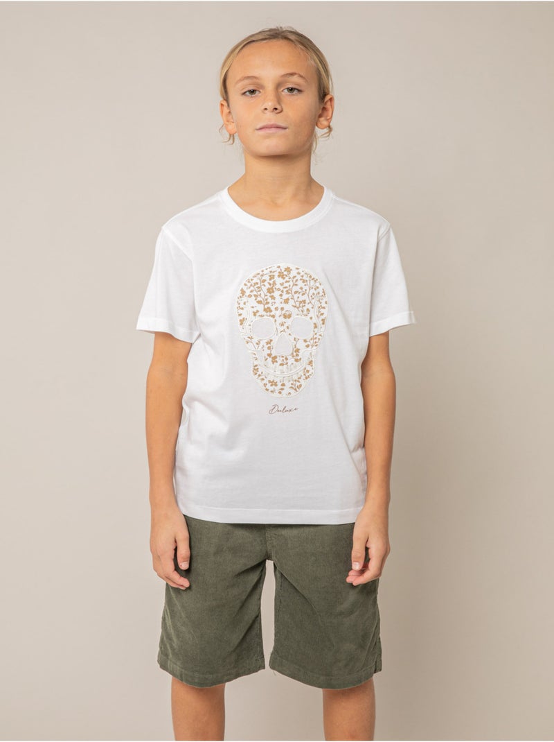 T-shirt garçon en coton 'Deeluxe' Blanc - Kiabi