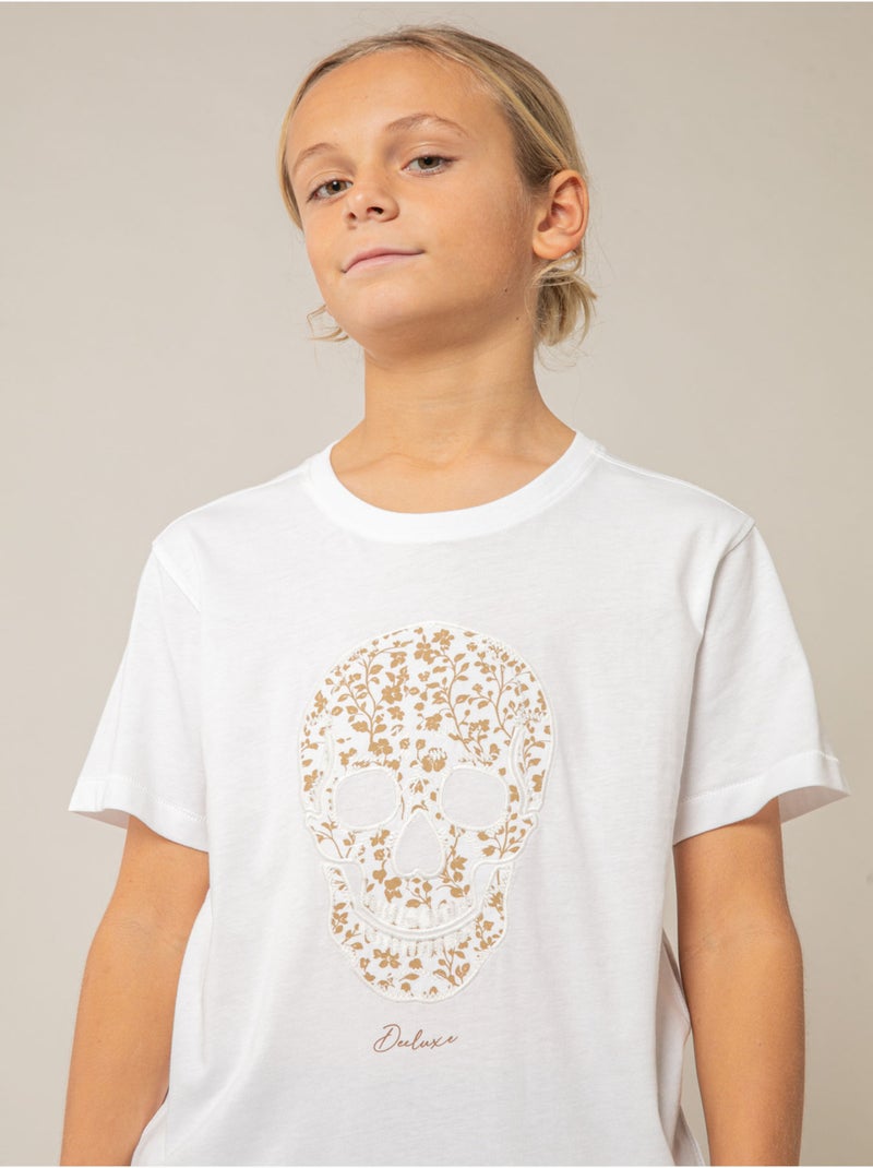 T-shirt garçon en coton 'Deeluxe' Blanc - Kiabi