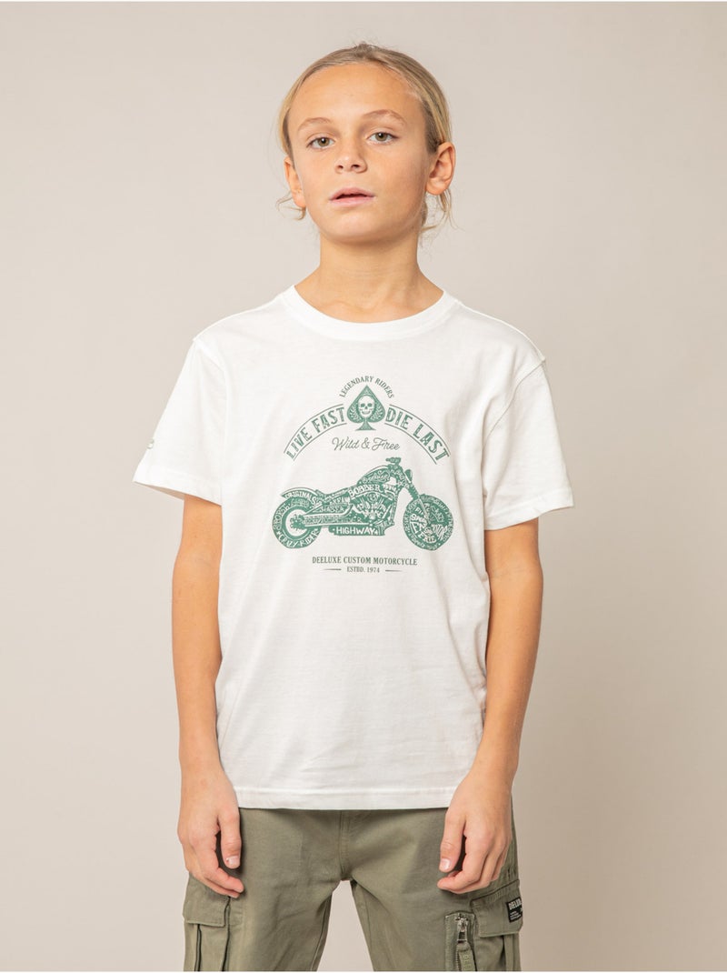 T-shirt garçon en coton 'Deeluxe' Blanc - Kiabi