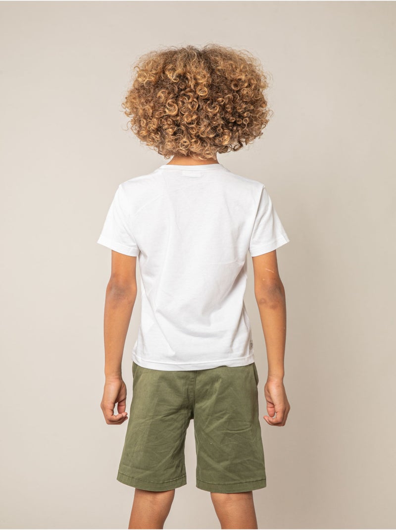 T-shirt garçon en coton 'Deeluxe' Blanc - Kiabi