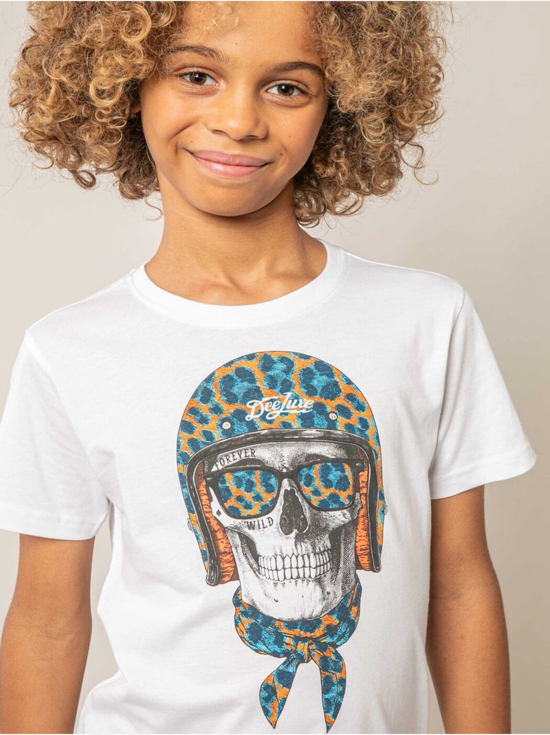 T-shirt garçon en coton 'Deeluxe' Blanc - Kiabi