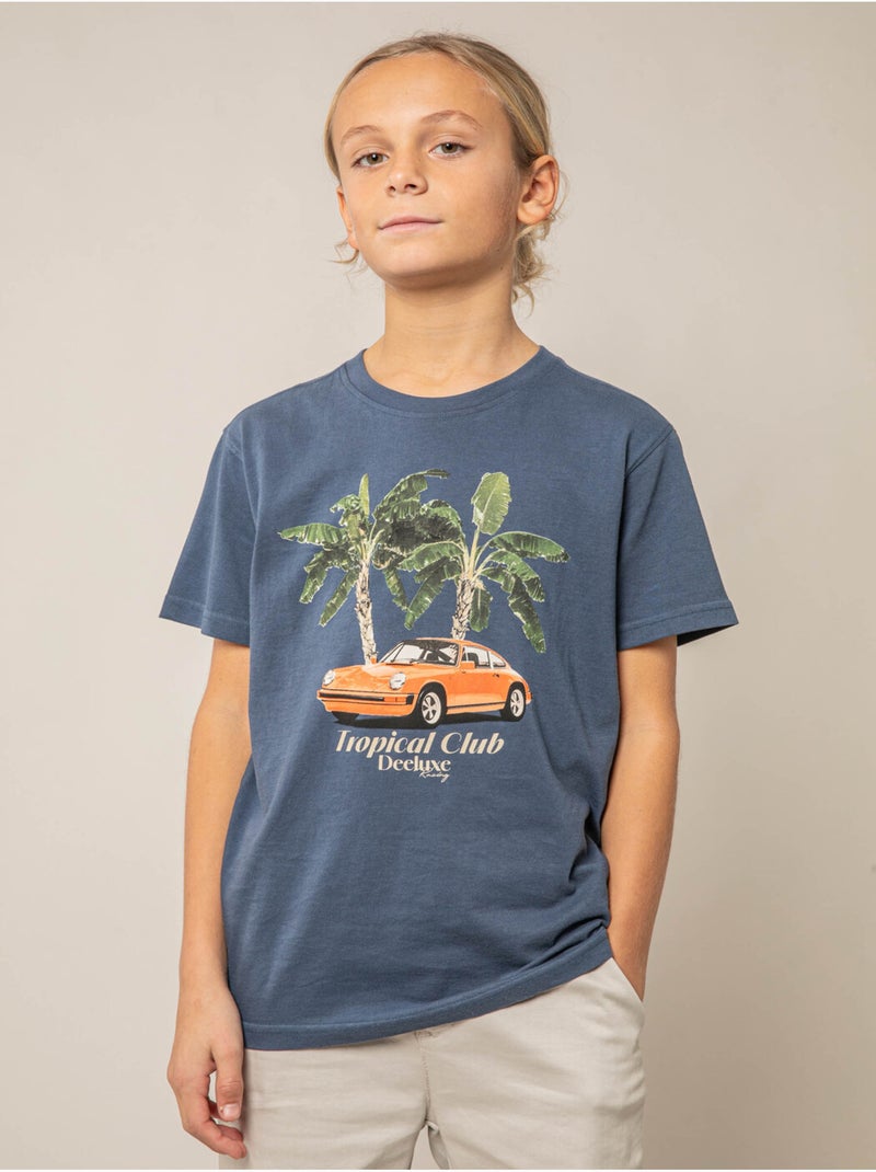 T-shirt garçon en coton 'Deeluxe' Bleu foncé - Kiabi
