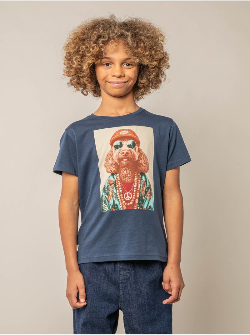 T-shirt garçon en coton 'Deeluxe' Bleu foncé - Kiabi