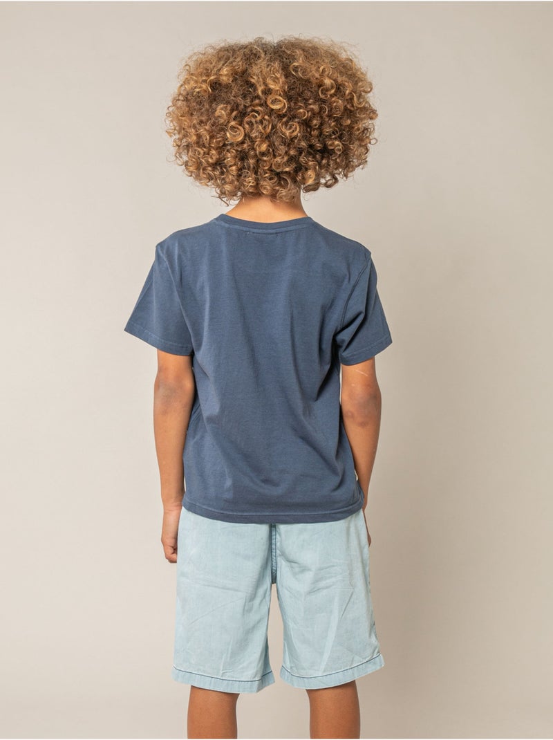 T-shirt garçon en coton 'Deeluxe' Bleu foncé - Kiabi
