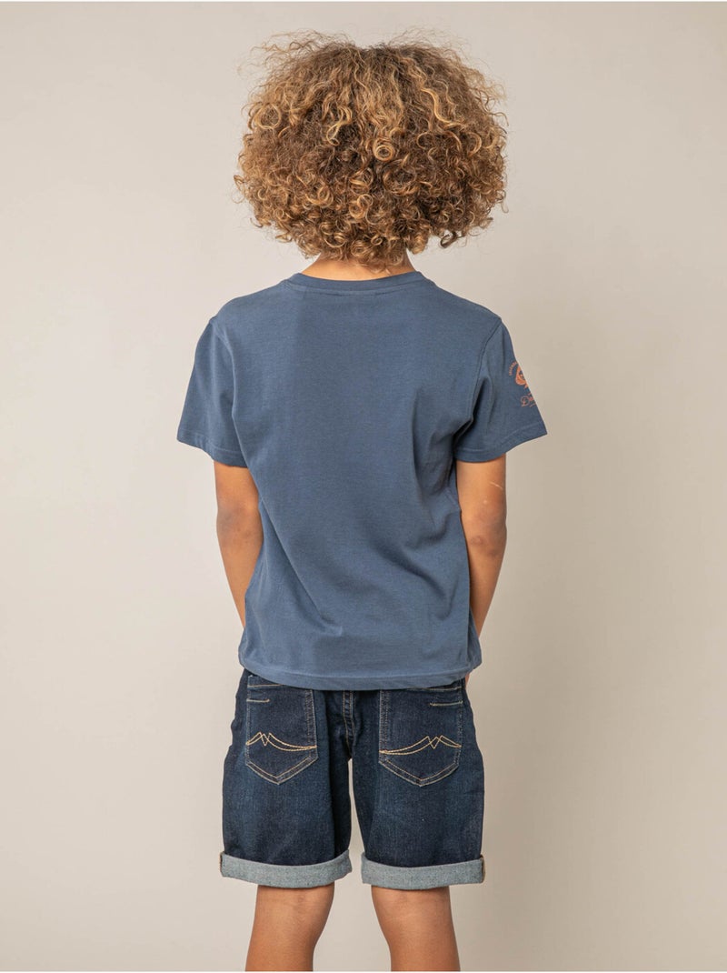 T-shirt garçon en coton 'Deeluxe' Bleu foncé - Kiabi