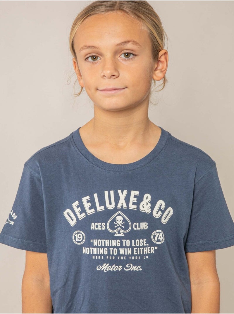T-shirt garçon en coton 'Deeluxe' Bleu foncé - Kiabi