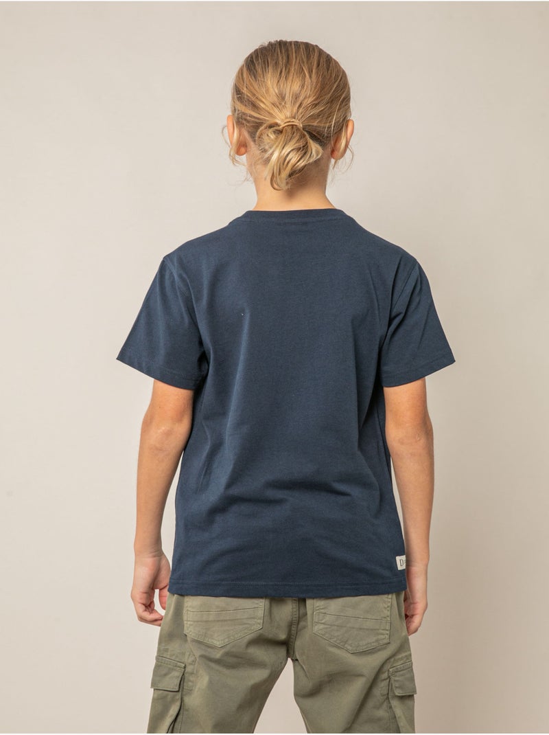 T-shirt garçon en coton 'Deeluxe' Bleu marine - Kiabi