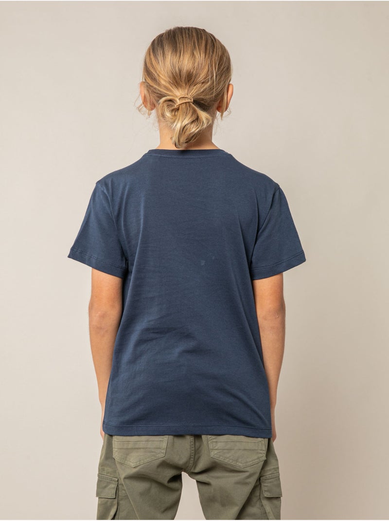 T-shirt garçon en coton 'Deeluxe' Bleu marine - Kiabi