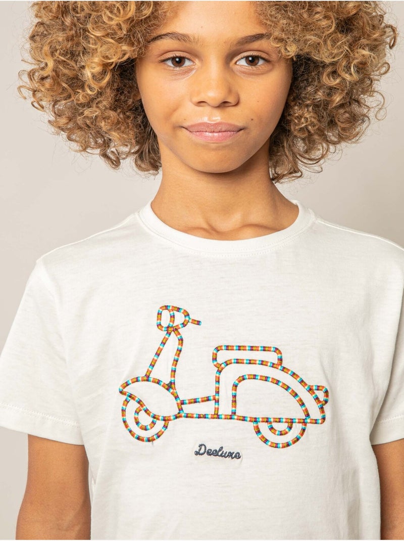 T-shirt garçon en coton 'Deeluxe' Ecru - Kiabi