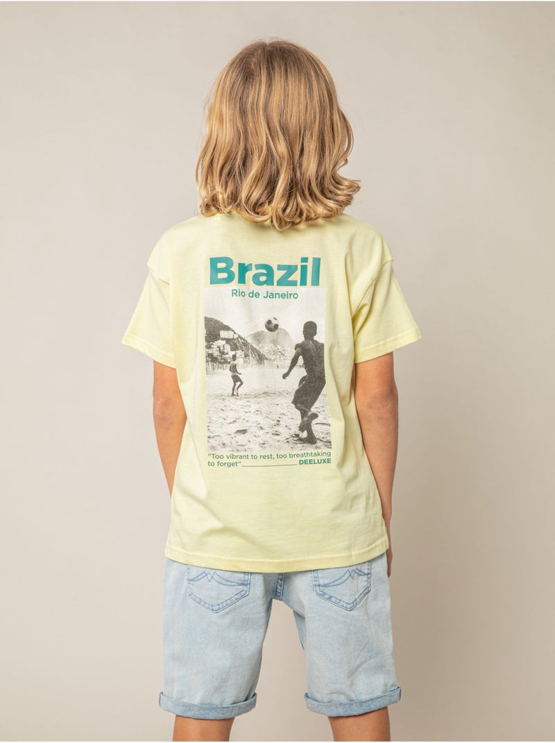 T-shirt garçon en coton 'Deeluxe' Jaune clair - Kiabi