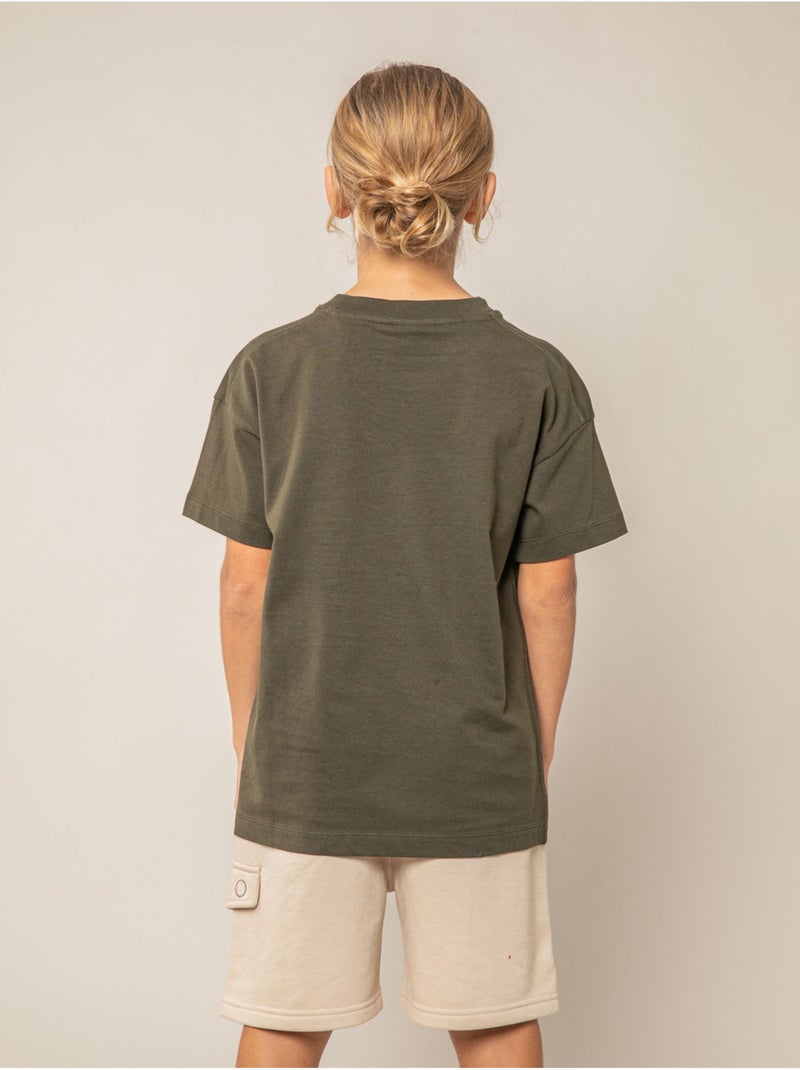 T-shirt garçon en coton 'Deeluxe' Kaki - Kiabi