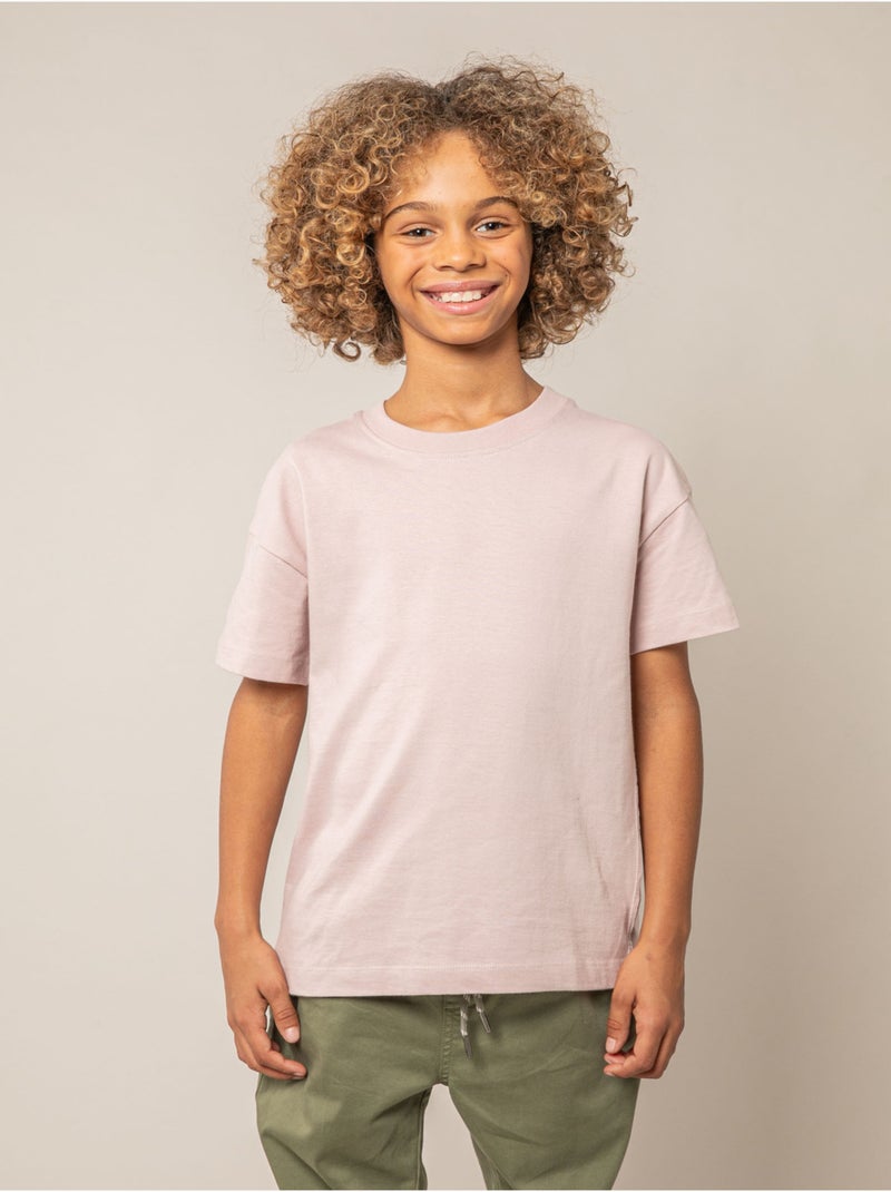T-shirt garçon en coton 'Deeluxe' Parme - Kiabi