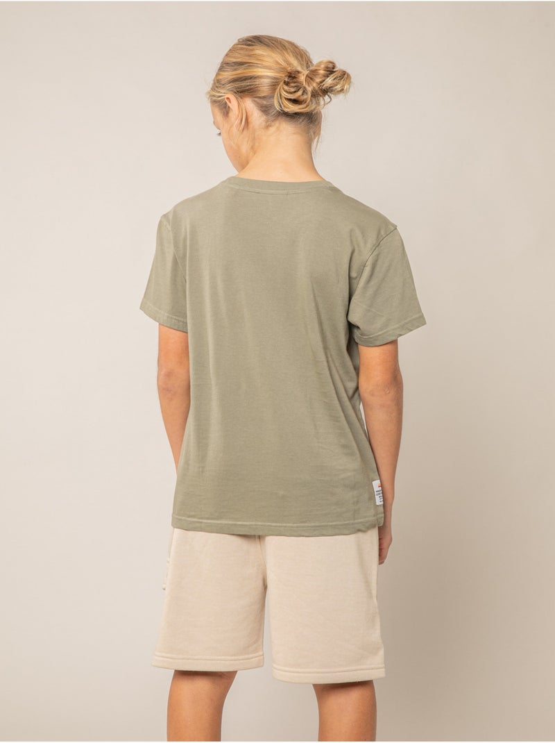T-shirt garçon en coton 'Deeluxe' Vert kaki clair - Kiabi