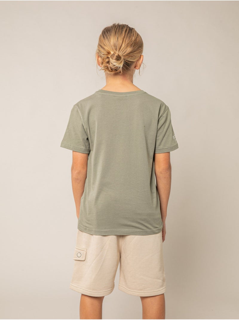T-shirt GARçON  EN coton 'Deeluxe' Vert kaki clair - Kiabi