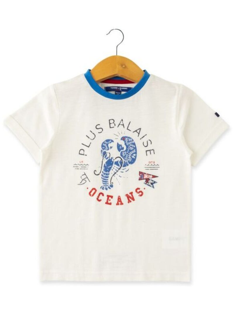 T-Shirt Garçon imprimé homard Blanc - Kiabi