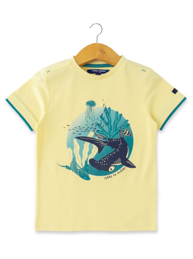 T-shirt Garçon jaune imprimé Jaune - Kiabi