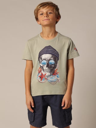 T-shirt garçon NAUTICA en jersey de coton 'Deeluxe'