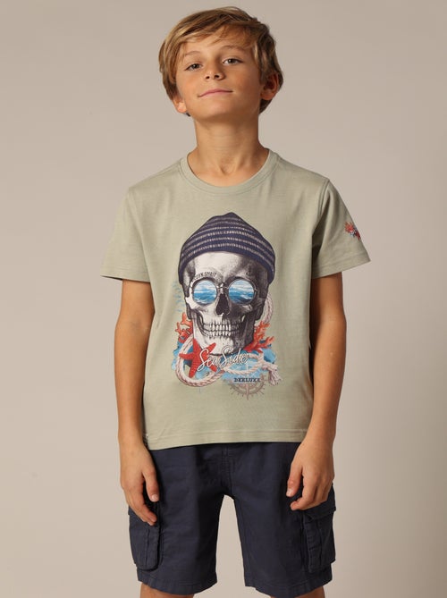T-shirt garçon NAUTICA en jersey de coton 'Deeluxe' - Kiabi