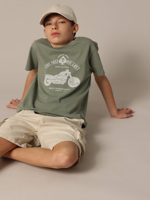 T-shirt garçon PARK en jersey de coton 'Deeluxe' - Kiabi