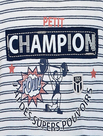 T-SHIRT GARCON RAYE MANCHES LONGUES