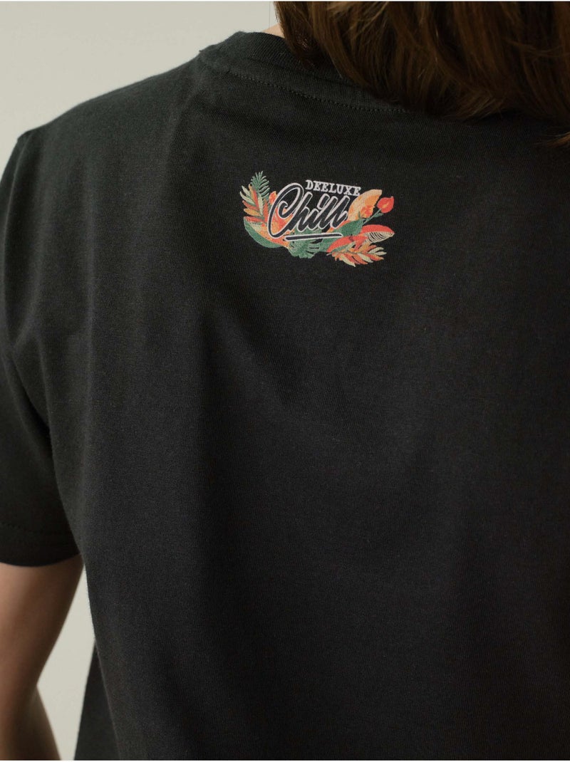 T-shirt garçon style rock 'Deeluxe' gris anthracite - Kiabi