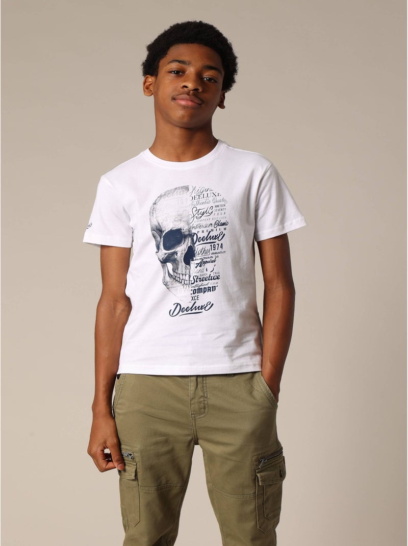 T-shirt garçon VEGAS en jersey de coton 'Deeluxe' Blanc - Kiabi