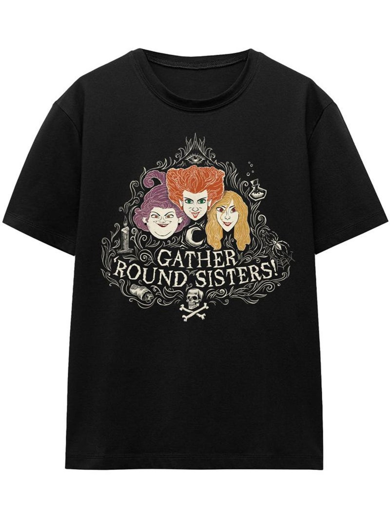 T-shirt gather round sisters - hocus pocus: les trois sorcières Noir - Kiabi