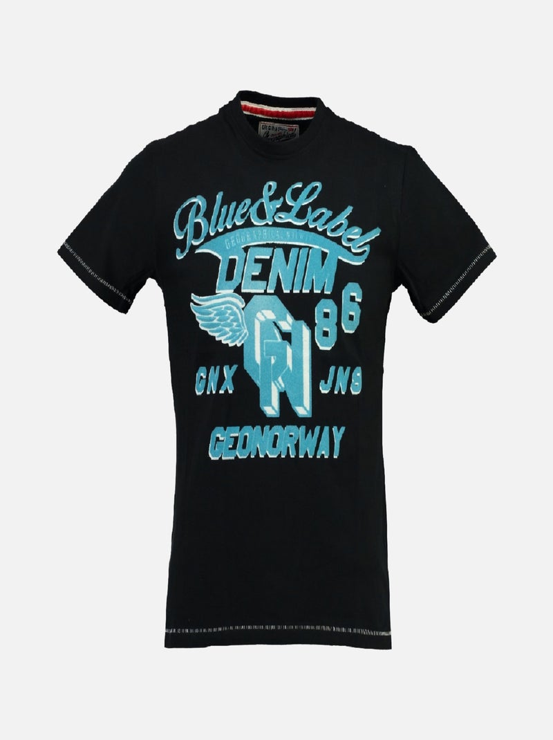 T-shirt 'GEOGRAPHICAL NORWAY' 'JACTIVE' Noir - Kiabi